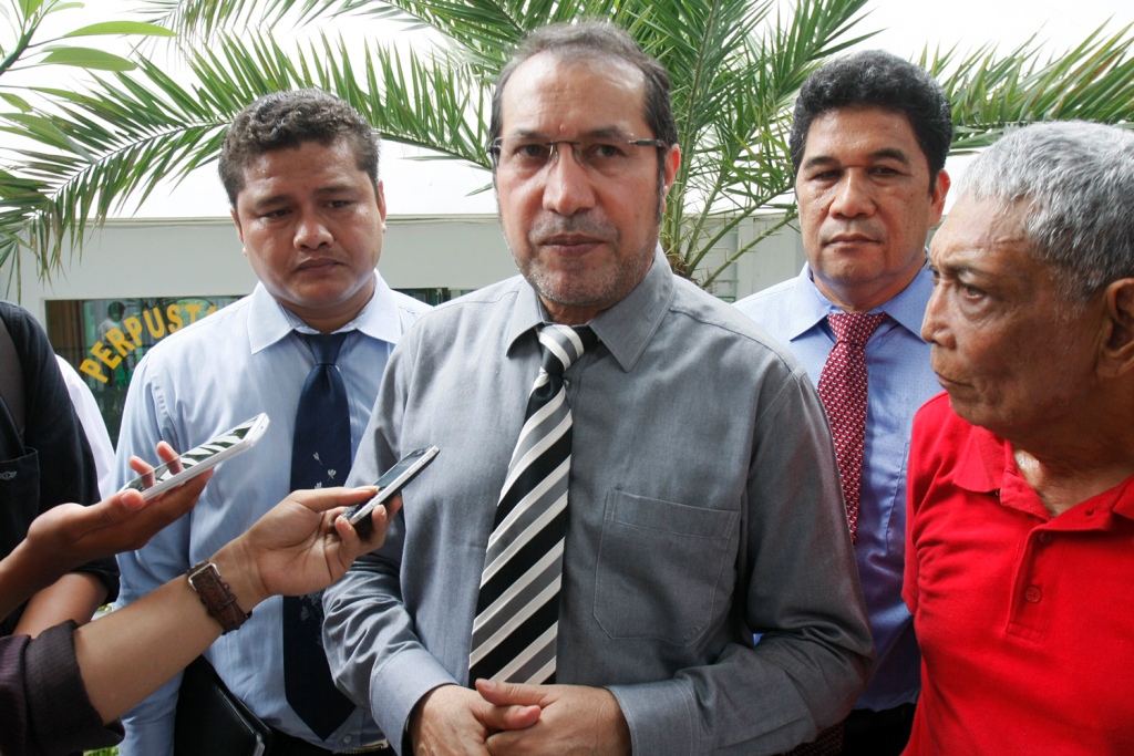 Pengacara Direktur Utama PT EK Prima Ekspor Indonesia, Tommy Singh. (Foto: MI/Bary Fathahilah).