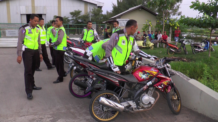 Polisi Razia Balap Liar di Pelabuhan Kendal