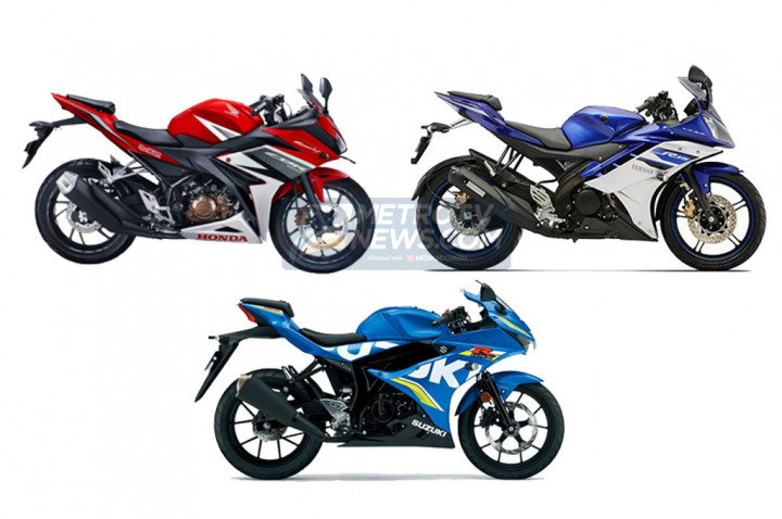 Membandingkan 'Tendangan' Honda CBR 150R, Yamaha R15, Suzuki GSX-R 150