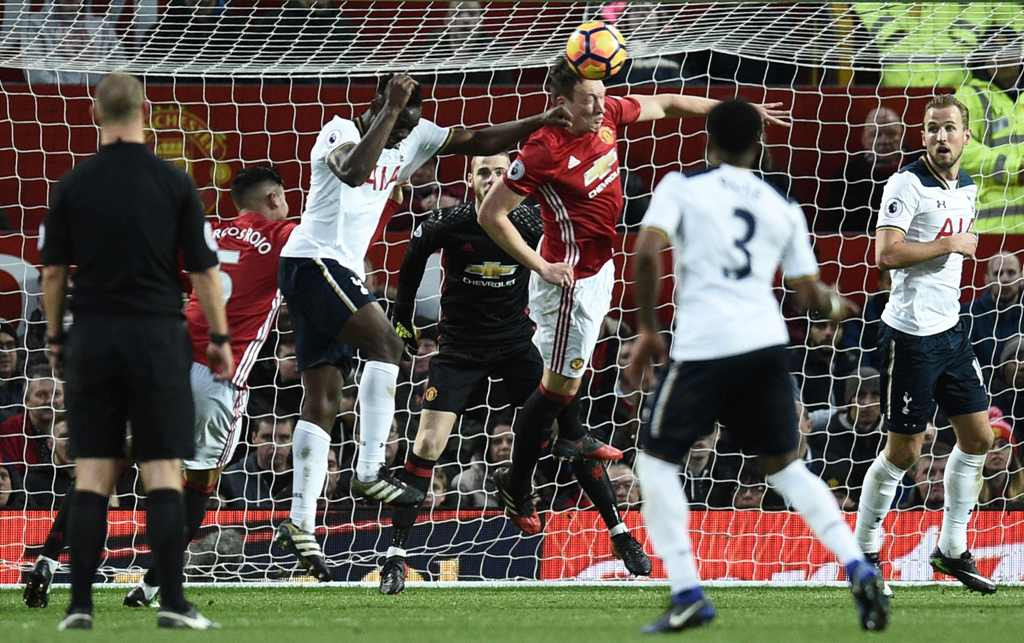 Suasana pertandingan Manchester United kontra Tottenham Hotspur. (Foto: AFP/Oli Scarff) 