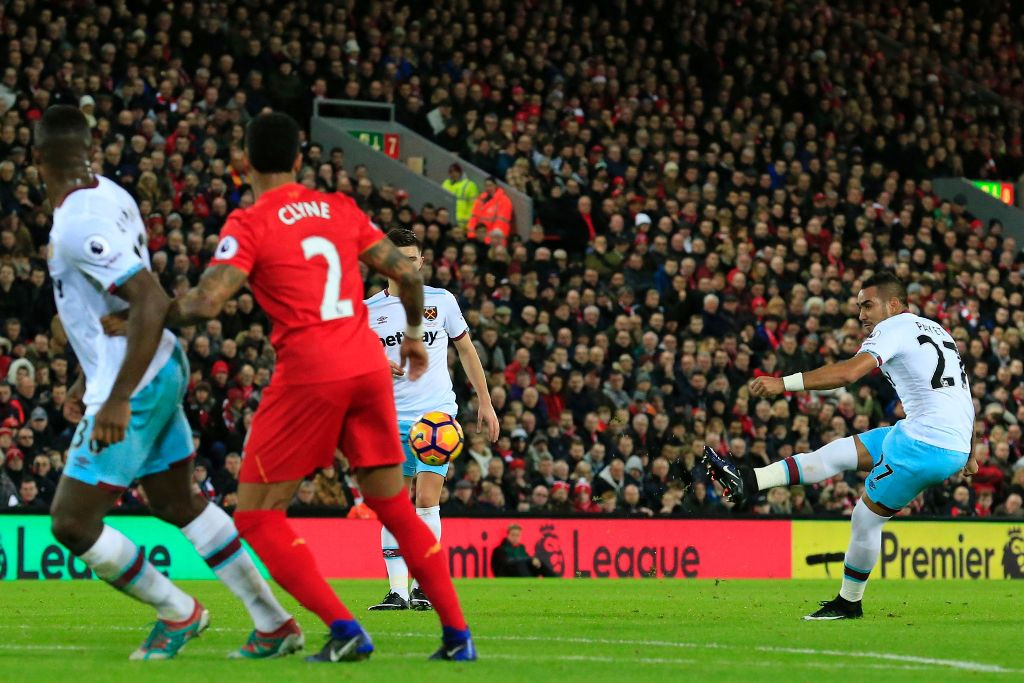 Liverpool vs West Ham. (Foto: AFP/Lindsey Parnaby)