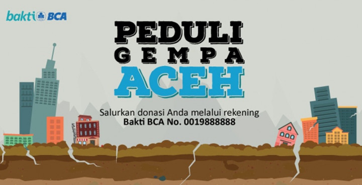 Peduli Korban, BCA Berdonasi dan Buka Rekening Peduli Gempa Aceh