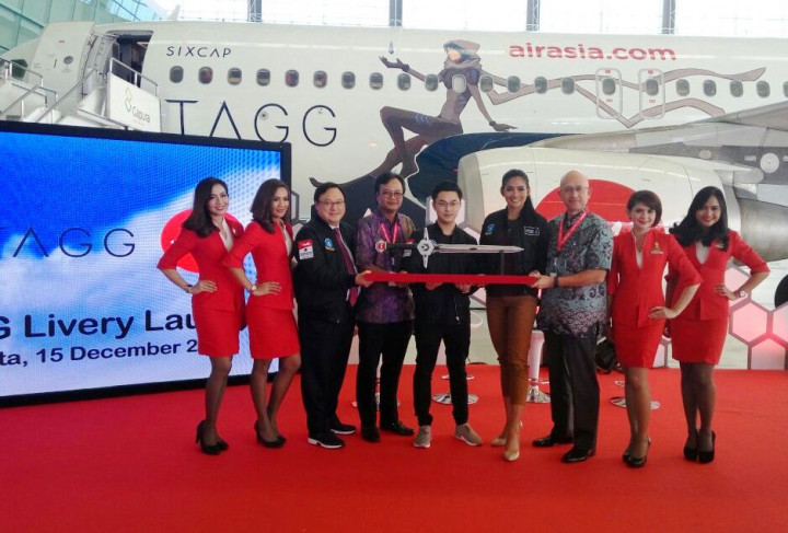 AirAsia Indonesia Gandeng SIXCAP Luncurkan Livery TAGG