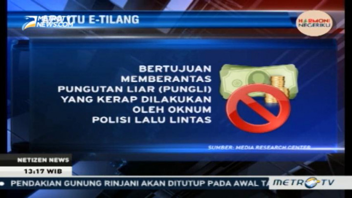 Polri Resmi Luncurkan e-Tilang