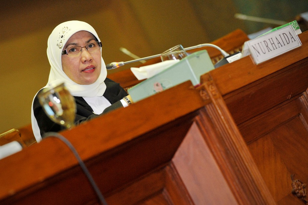 Kepala Eksekutif Pengawas Pasar Modal OJK Nurhaida (ANTARA FOTO/Yudhi Mahatma)