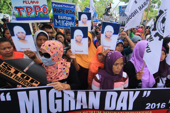 Ratusan Buruh Migran di Indramayu Gelar Unjuk Rasa