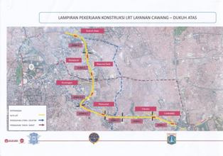 Alur Konstruksi Proyek LRT di Jalan Protokol Jakarta
