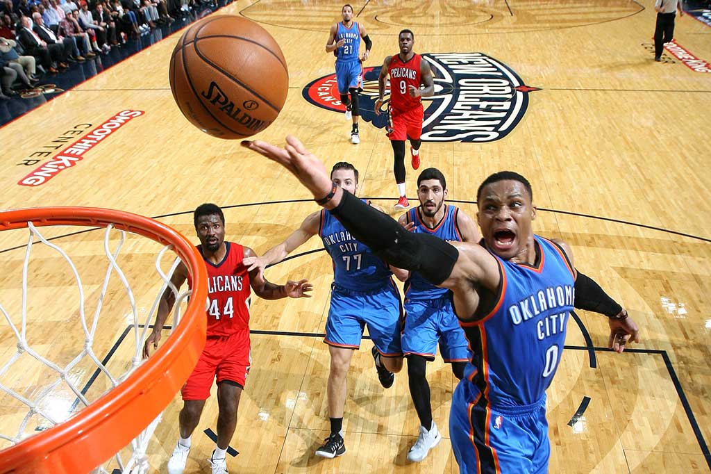 Thunder Tundukkan Pelicans 121-110