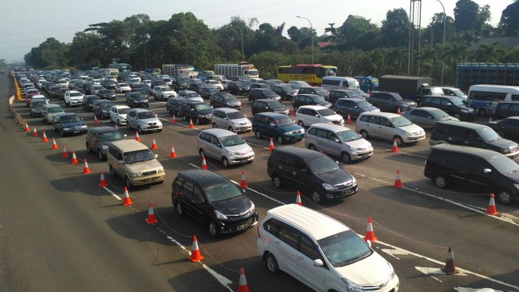 Kemacetan di Puncak, Bogor. Foto: Metrotvnews.com/Mulvi