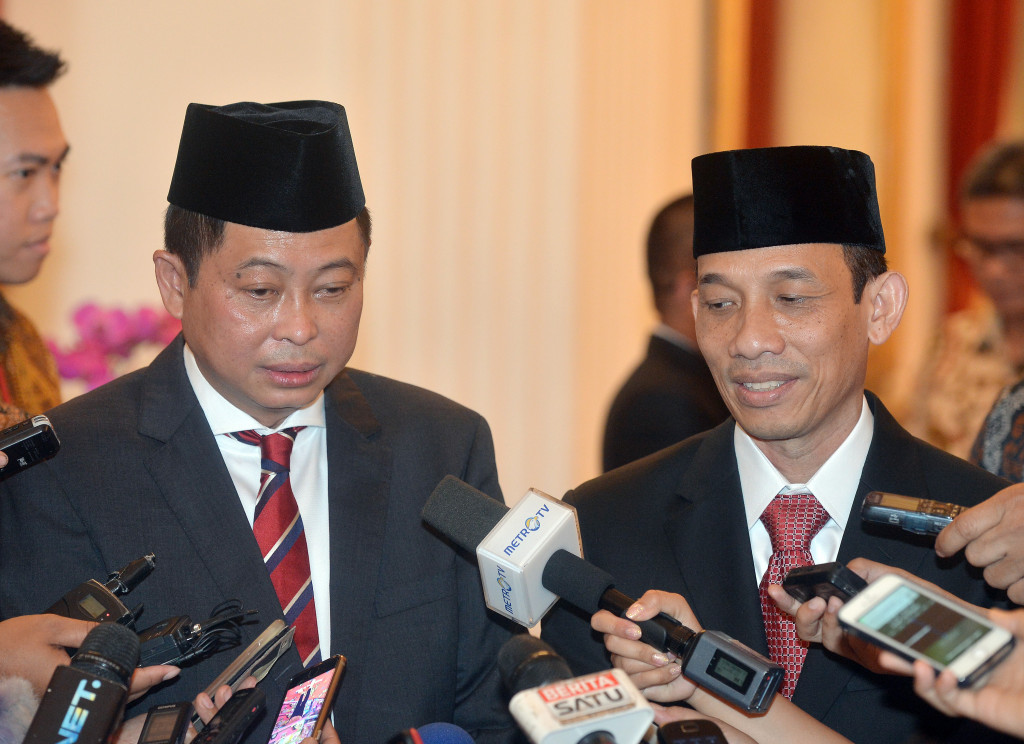Menteri ESDM Ignasius Jonan,. ANTARA FOTO/ Yudhi Mahatma.