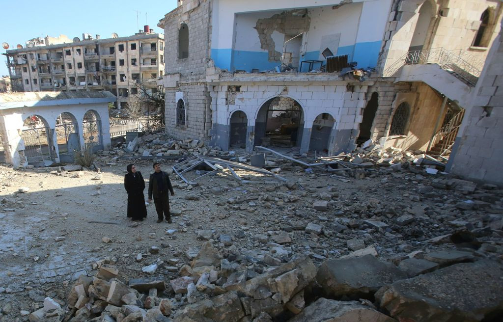 Kehancuran di Aleppo, Suriah akibat pertempuran (Foto: AFP).