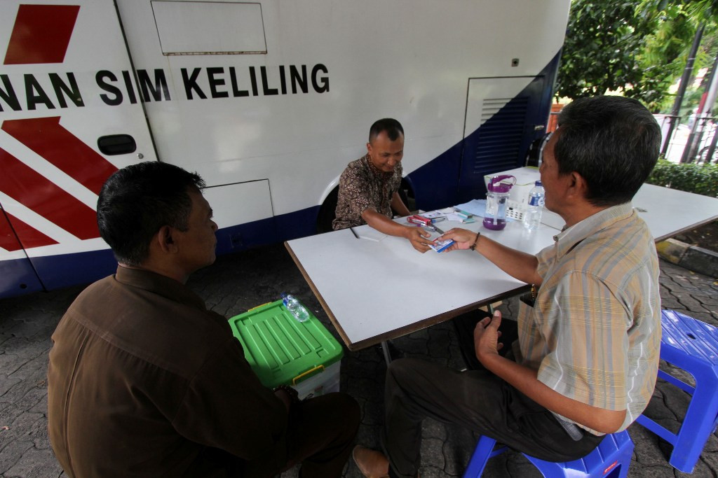 Ilustrasi SIM keliling. (FOTO: MI/Arya Manggala)