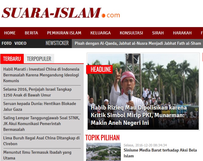 Pemblokiran Sejumlah Situs Berita Islam Dipertanyakan