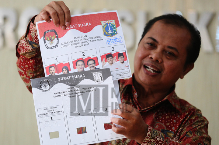 KPU Luncurkan Surat Suara Pilgub DKI
