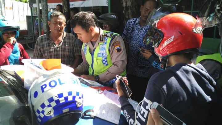 Satu Jam, Ratusan Pengendara di Tegal Kena Tilang