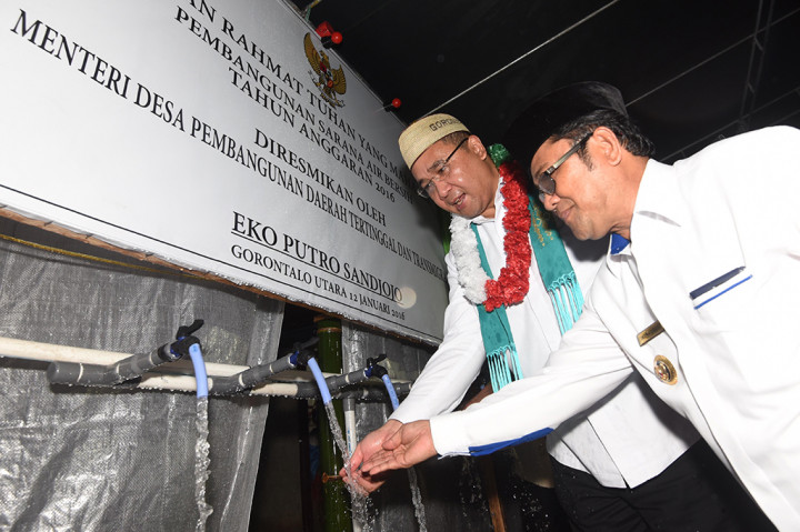 Mendes Resmikan Sarana Air Bersih di Desa Deme Gorontalo