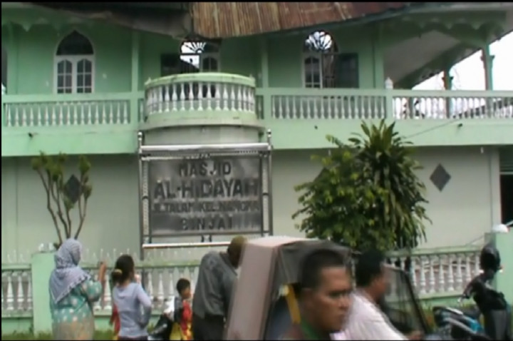 Kubah Masjid Ambruk di Binjai