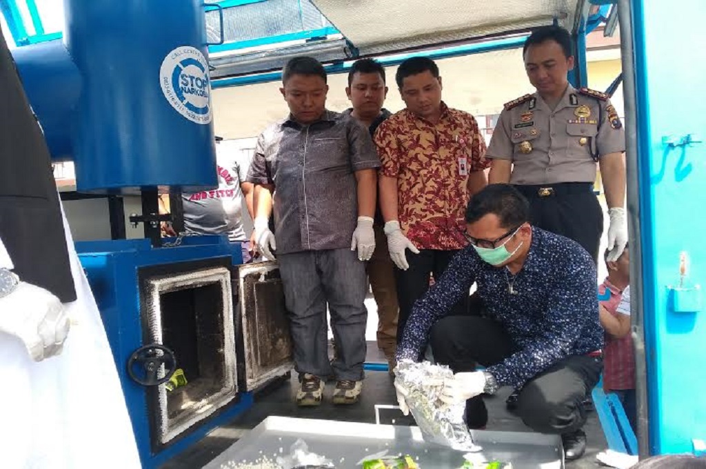 Pemusnahan narkoba di Medan, MTVN - Budi Warsito