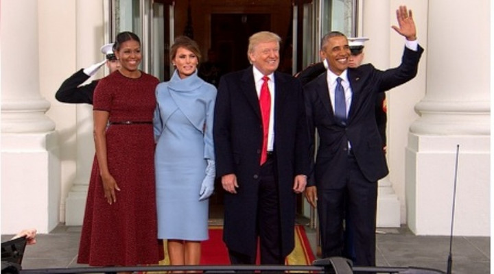 Obama Sambut Trump di Gedung Putih