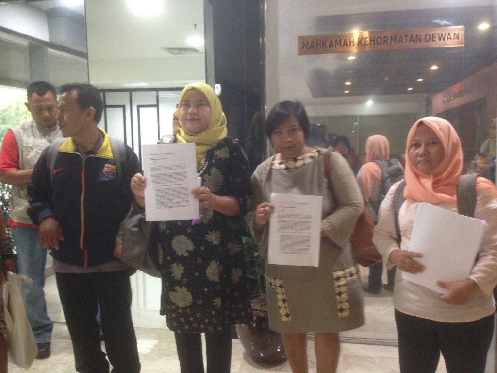 Migrant Care melaporkan Fahri Hamzah ke MKD, Jumat 27 Januari/MTVN/Desi Angriani