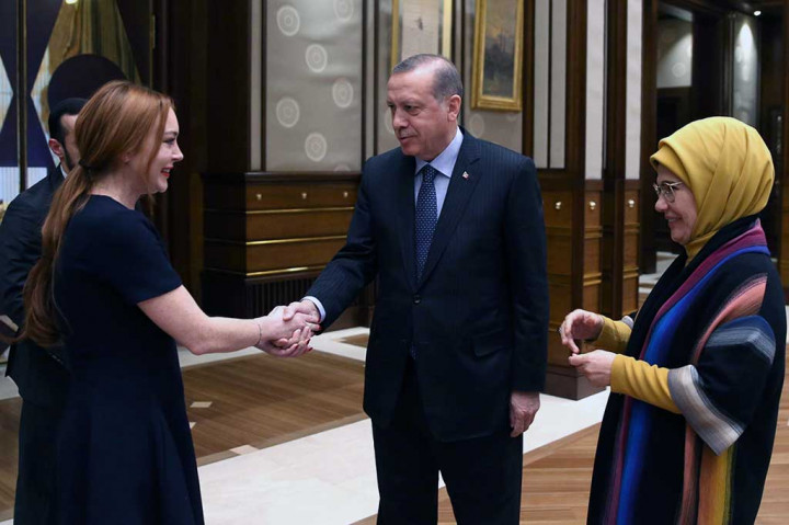 Lindsay Lohan Bertemu Erdogan
