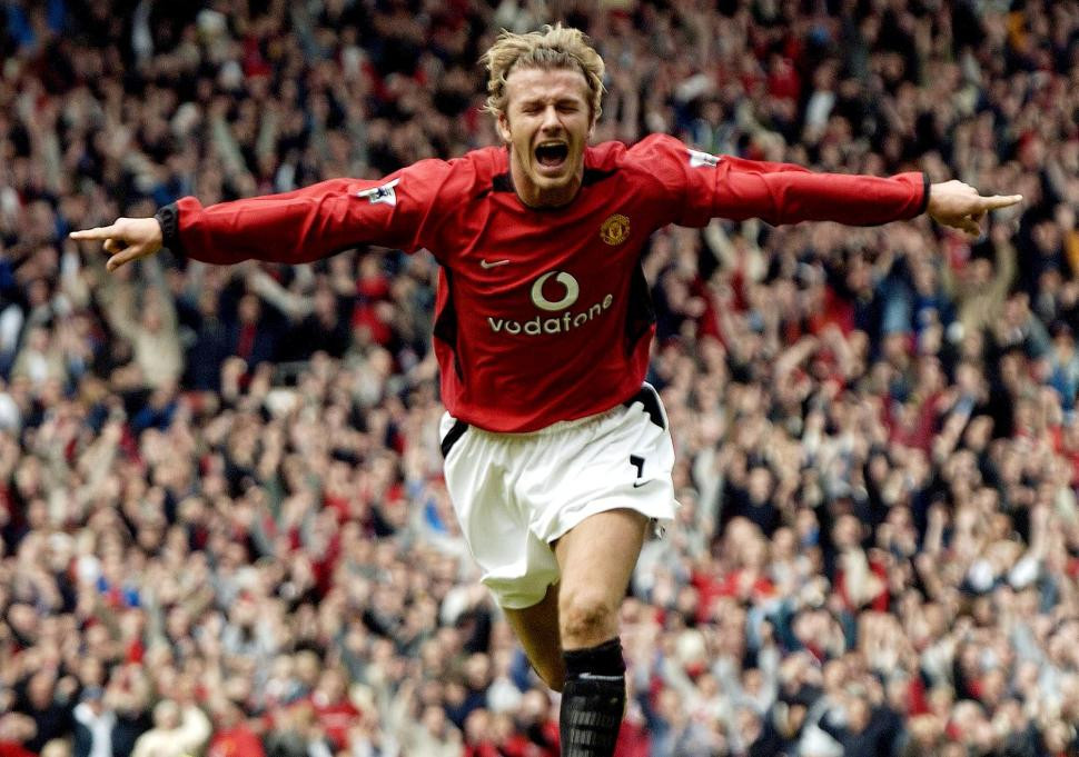 David Beckham saat di Man United pada 2003 (Foto: PAUL BARKER / AFP)