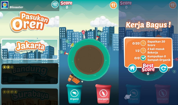 Bersihkan Kota dalam Game Pasukan Oren