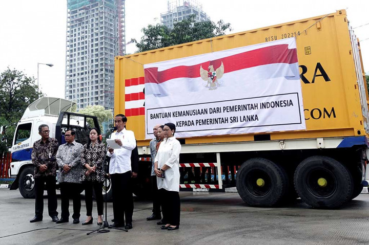 Presiden Lepas Bantuan Beras untuk Sri Lanka