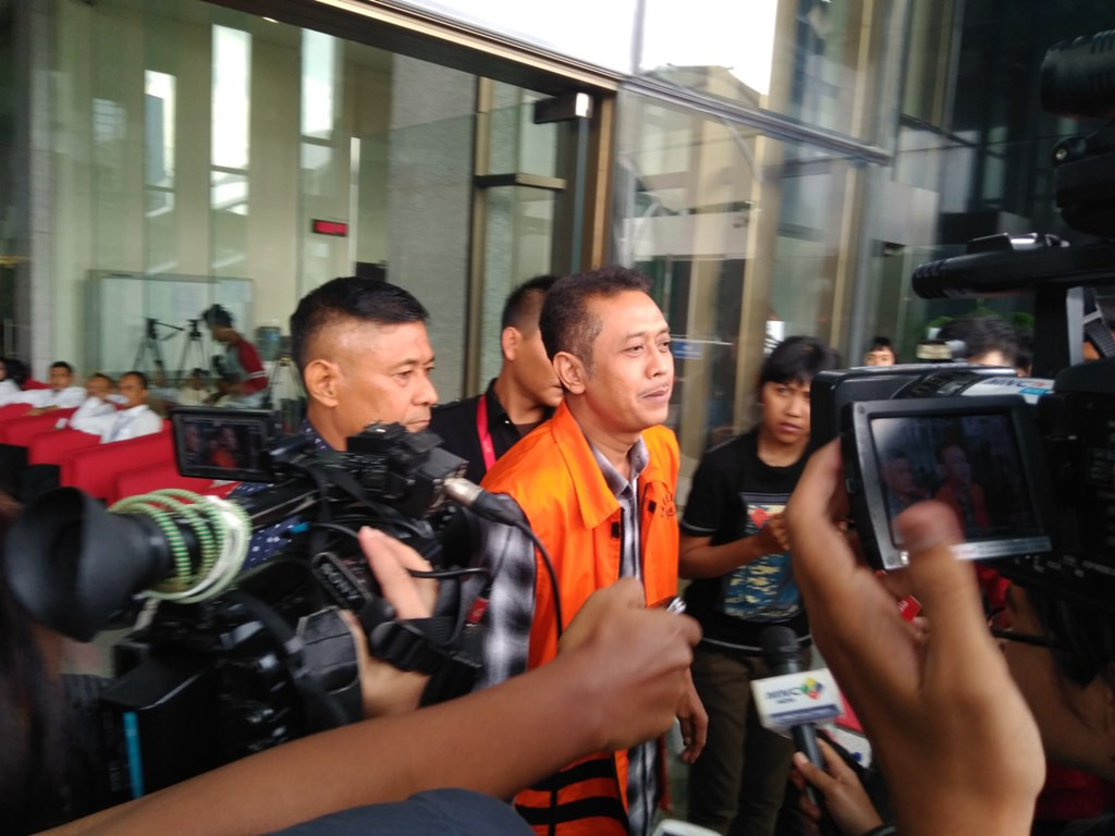 Handang Soekarno usai menjalani pemeriksaan penyelidikan di KPK. (Foto: MTVN/Surya Perkasa).