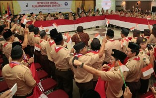 Pramuka Ajak Pemuda Jaga Kesatuan NKRI