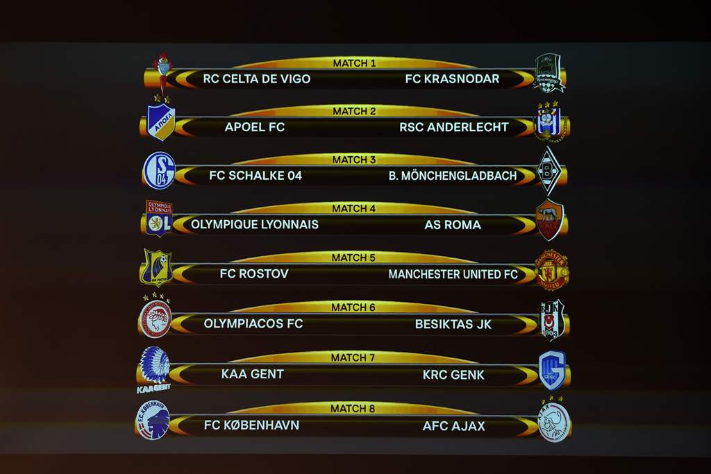 Hasil undian babak 16 besar Liga Europa 2016--2017 (Foto: AFP PHOTO / PHILIPPE DESMAZES)