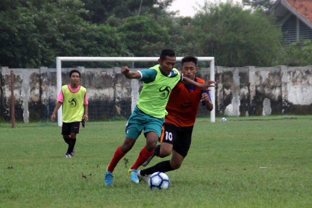 Seleksi Timnas U-19 yang digelar Asprov PSSI Jatim di Sidoarjo (Foto:  ANTARA FOTO/Umarul Faruq)