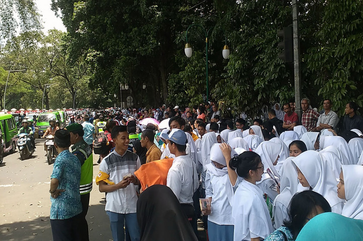 Lalu Lintas di Sekitar Istana Bogor Padat