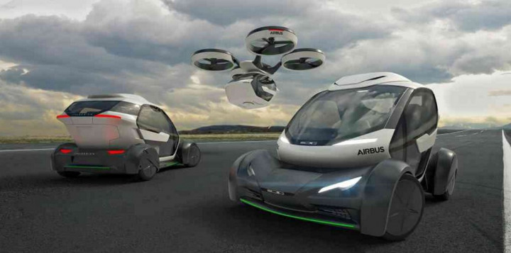 Begini Konsep Gabungan Mobil dan Drone Punya Airbus