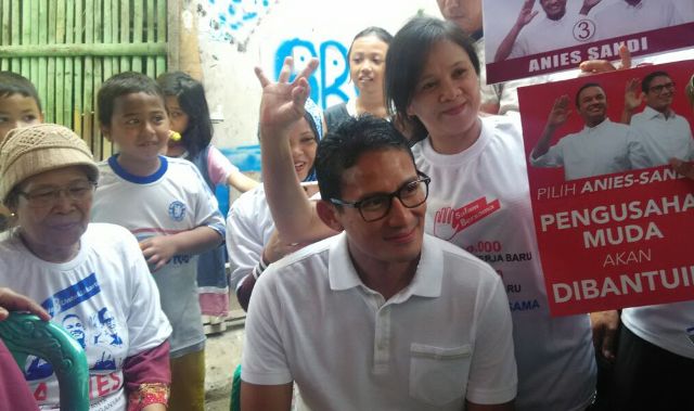 Cawagub DKI Jakarta Sandiaga Uno. MTVN/ Intan F