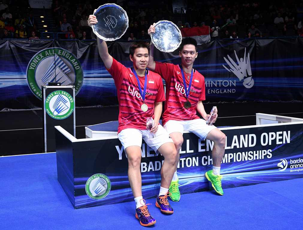 Kevin Sanjaya Sukamuljo dan Marcus Fernaldi Gideon (Foto: AFP)
