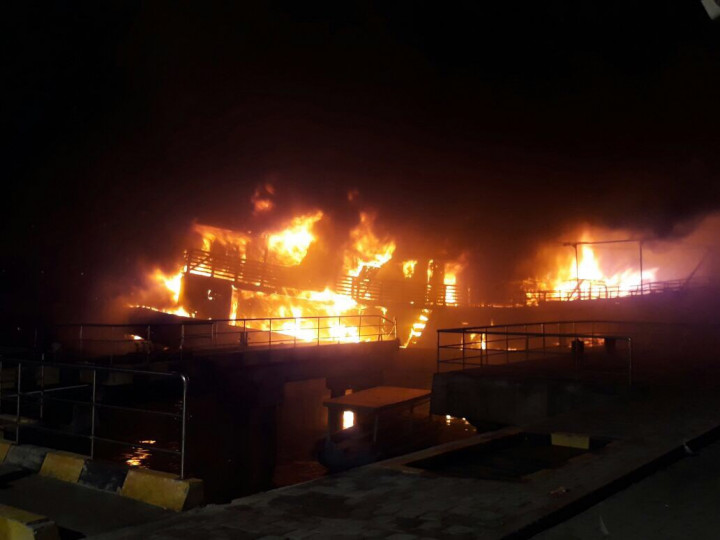 Tiga Kapal Ikan Terbakar di Pelabuhan Benoa