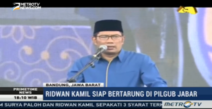 Ridwan Kamil Siap Terima Tantangan untuk Pimpin Jawa Barat