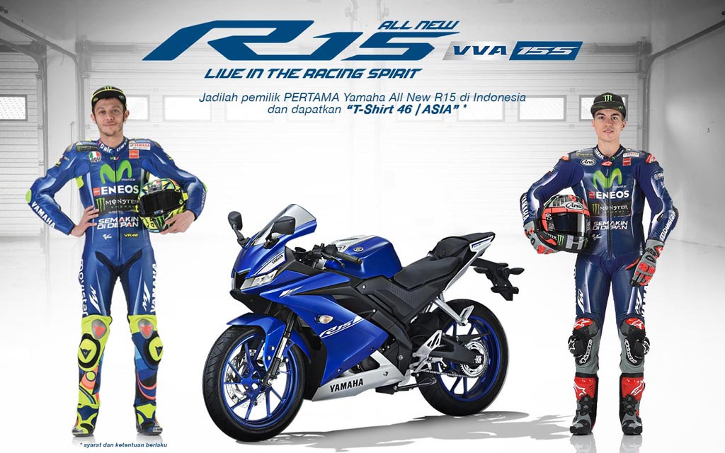 All New R15 bisa dipesan secara online. Yamahaa