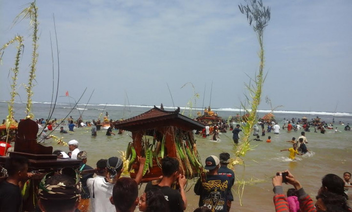 Ritual Syukur 43 Sesaji Dilarung ke Laut Selatan