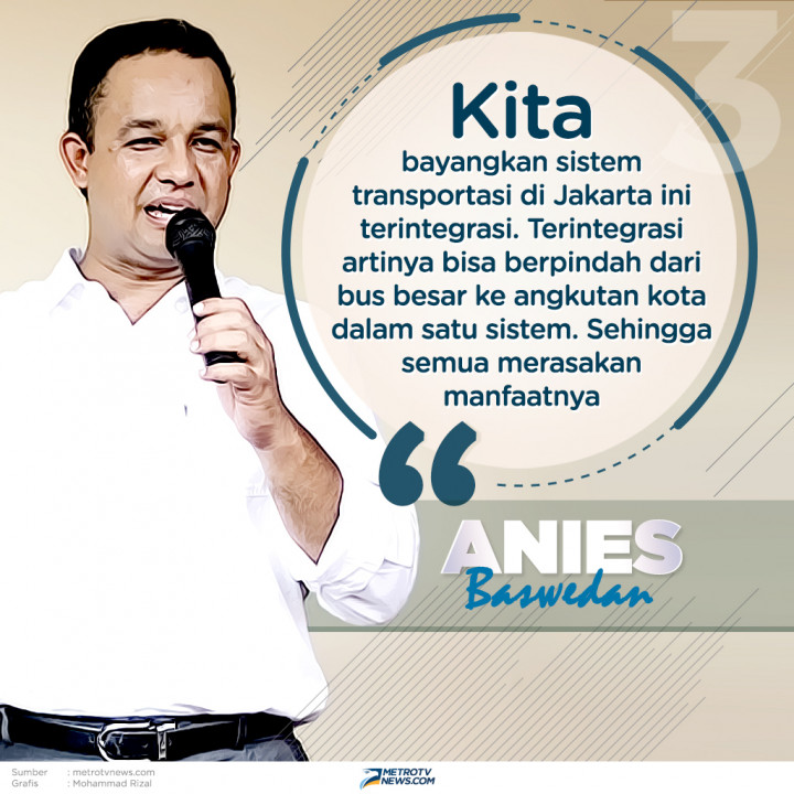 Anies:  Kita Bayangkan Sistem Transportasi Terintegrasi
