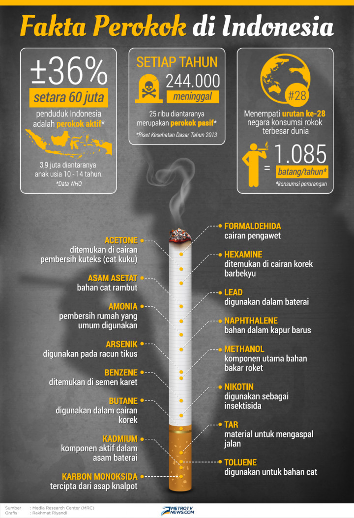 Infografik: Fakta Perokok di Indonesia