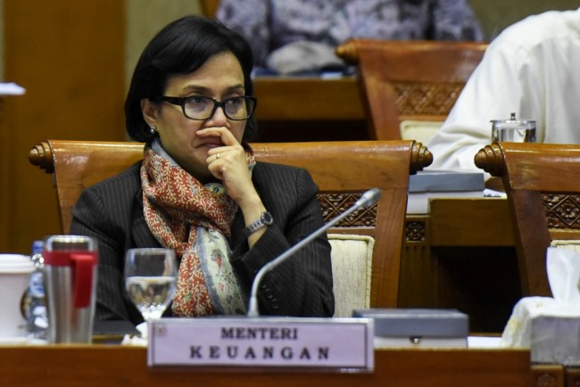 Menteri Keuangan Sri Mulyani. (ANTARA FOTO/Hafidz Mubarak A)
