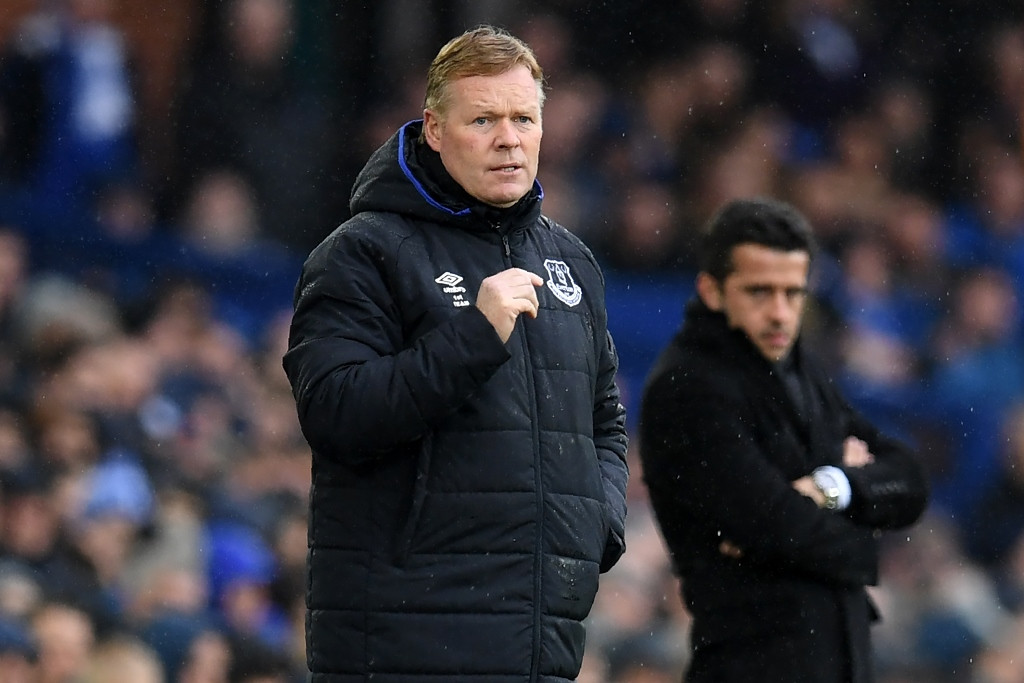 Pelatih Everton Ronald Koeman. (Paul ELLIS / AFP)
