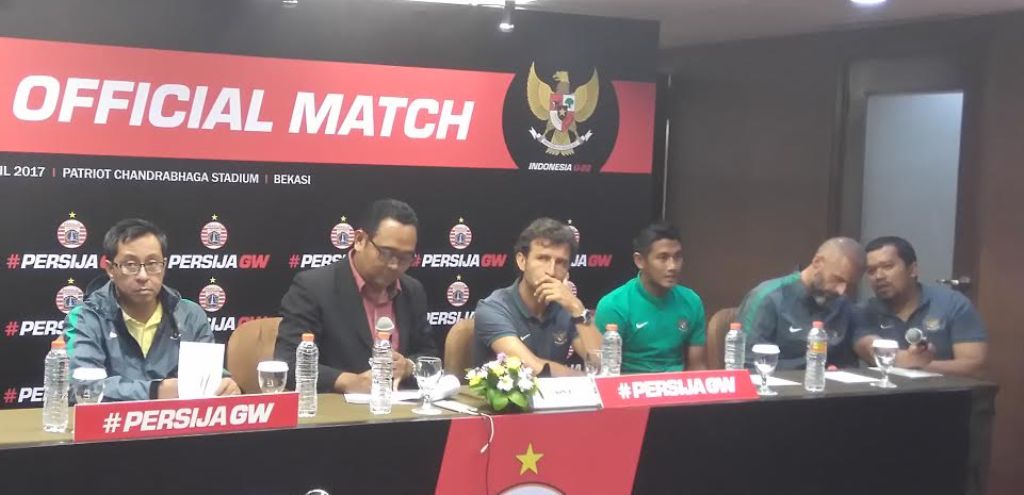 Konferensi pers laga Persija vs Timnas U-22 (Foto: MTVN/A.Firdaus)