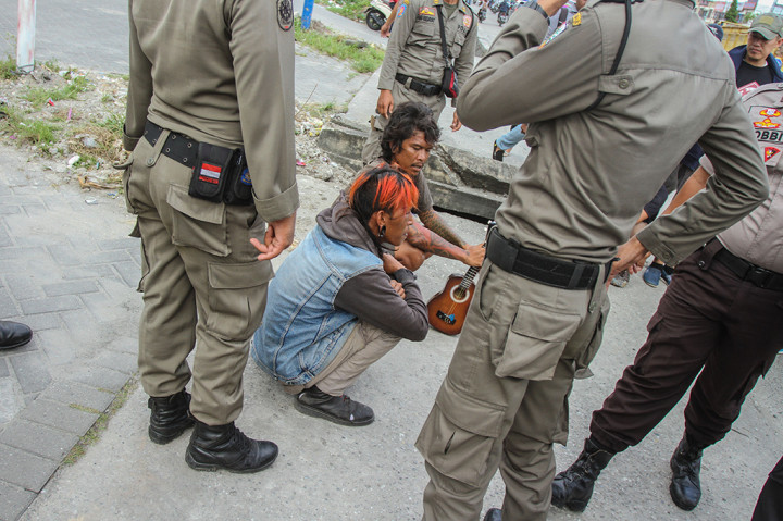 Belasan Gepeng Diamankan Satpol PP Pekanbaru