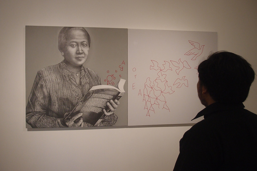 Pameran Lukisan 'Between The Lines' Dipajang di Galnas