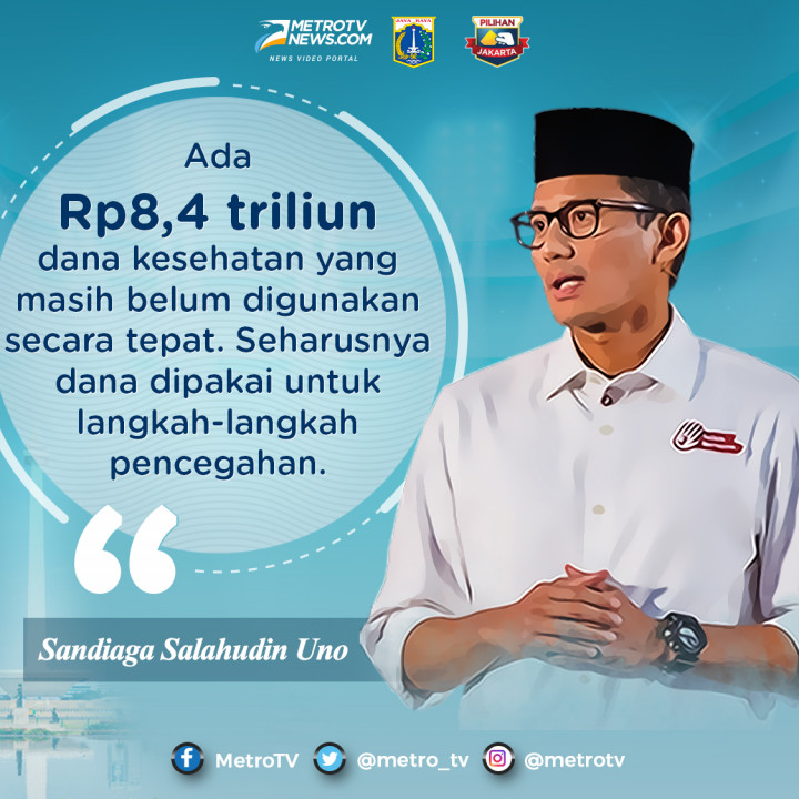 Sandiaga: Rp8,4 Triliun Dana Kesehatan yang Masih Belum Digunakan Secara Tepat