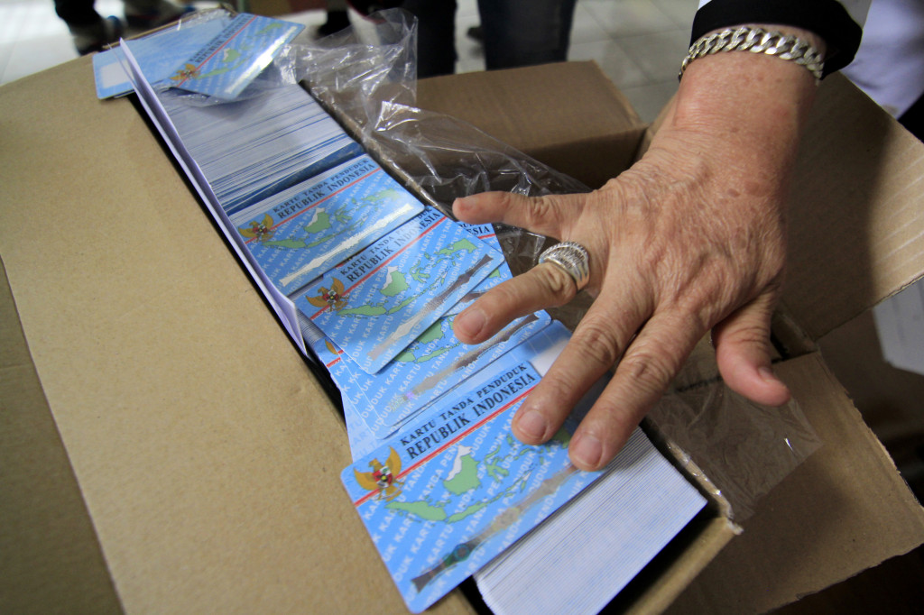 Blangko KTP-el. (Ant/Ardiansyah)