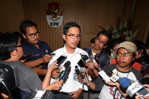 Juru bicara KPK Febri Diansyah. Foto: Antara/Lingga